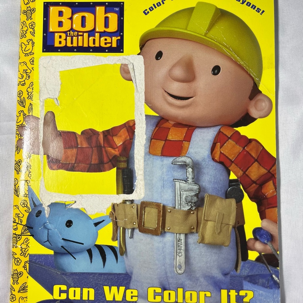 Rare 2001 Bob the Builder Golden Book Coloring Activity Book Vintage Preowned